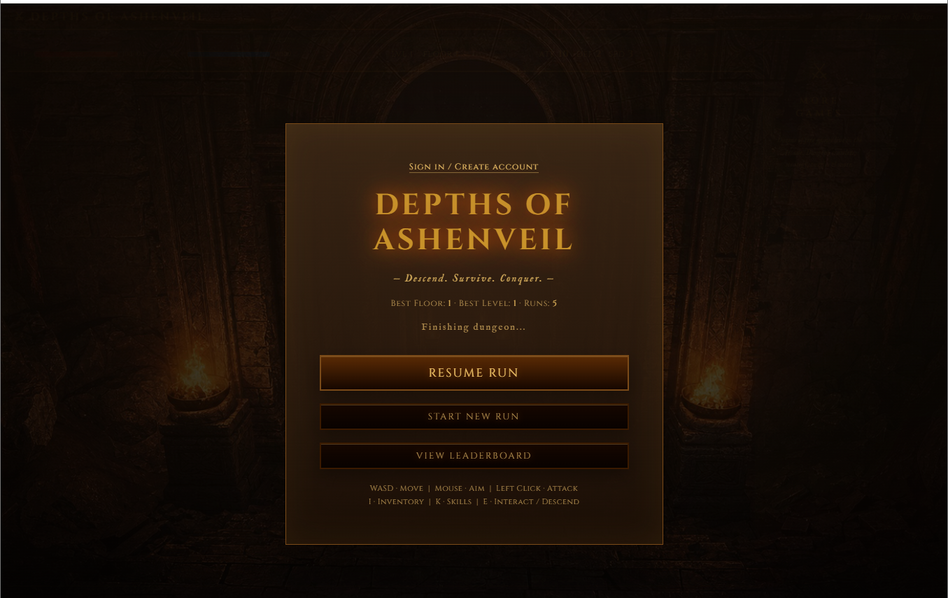 Depths of Ashenveil gameplay screenshot