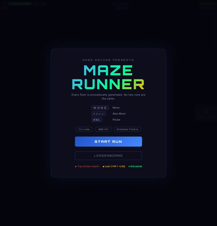 Maze Runner gameplay screenshot